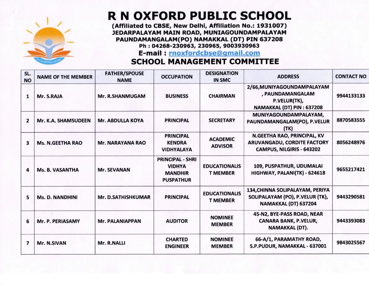 School Management Committee preview